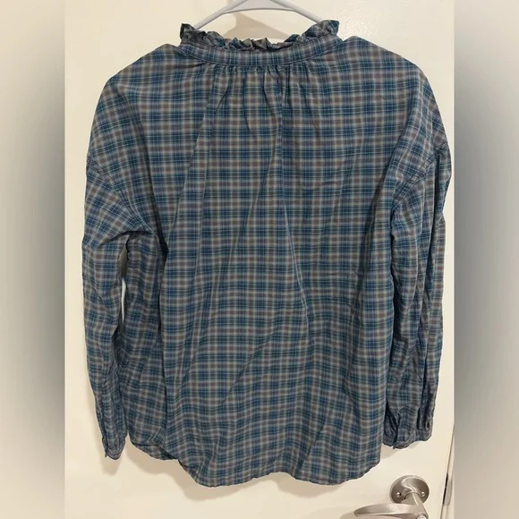 Madewell Plaid Top, Medium - Picture 4 of 7